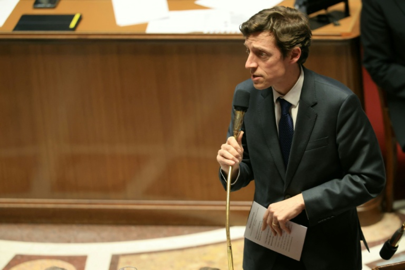 Le ministre de l'Education nationale, Edouard Geffray, à l'Assemble nationale, à Paris, le 9 décembre 2025 © Alain JOCARD