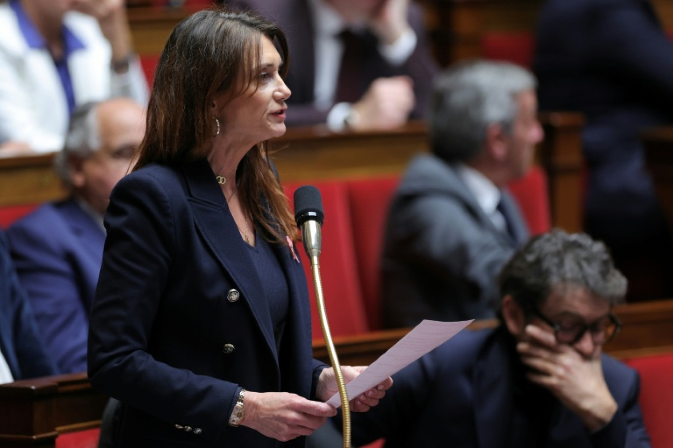 La députée MoDem Sandrine Josso à l'Assemblée nationale à Paris le 8 octobre 2024 © Thomas SAMSON