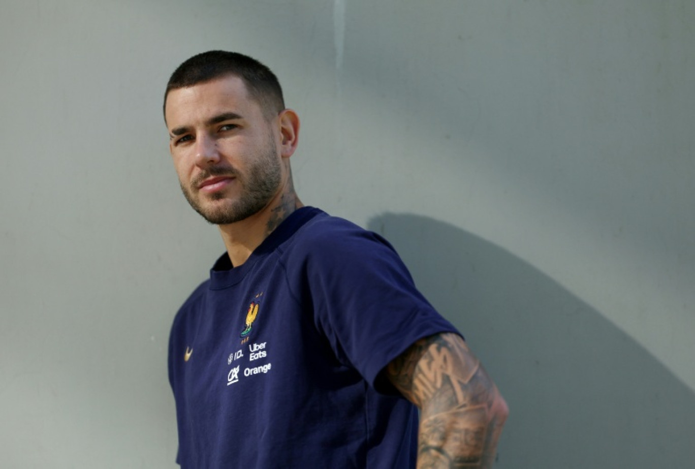 le défenseur international du Paris-Saint-Germain, Lucas Hernandez, à Clairefontaine (Yvelines) le 7 octobre 2025 © FRANCK FIFE
