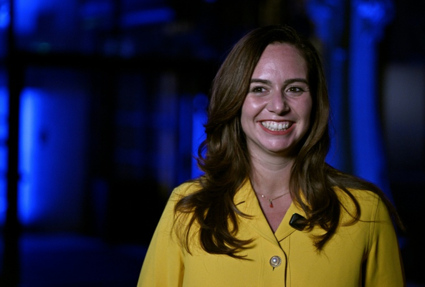Sarah Knafo, du parti d'extrême droite Reconquête !, candidate à la mairie de Paris, au Grand Palais à Paris, le 13 janvier 2026 © JULIEN DE ROSA