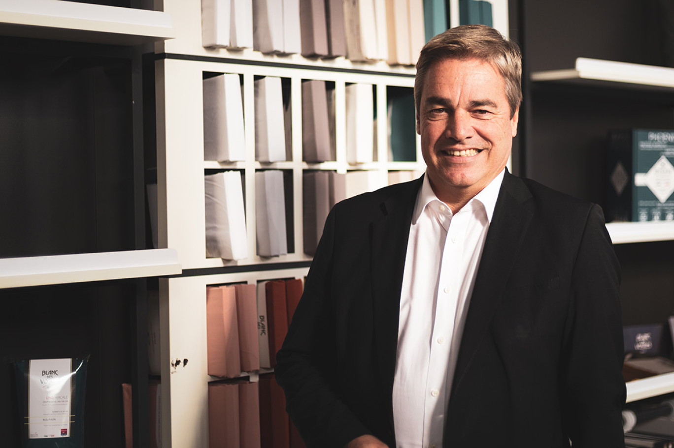 (c) Johann Marin-Thiery. «Notre objectif à l’horizon 2030 est d’atteindre les trente boutiques en France», assure Jean-François Birac, le PDG de Blanc des Vosges.