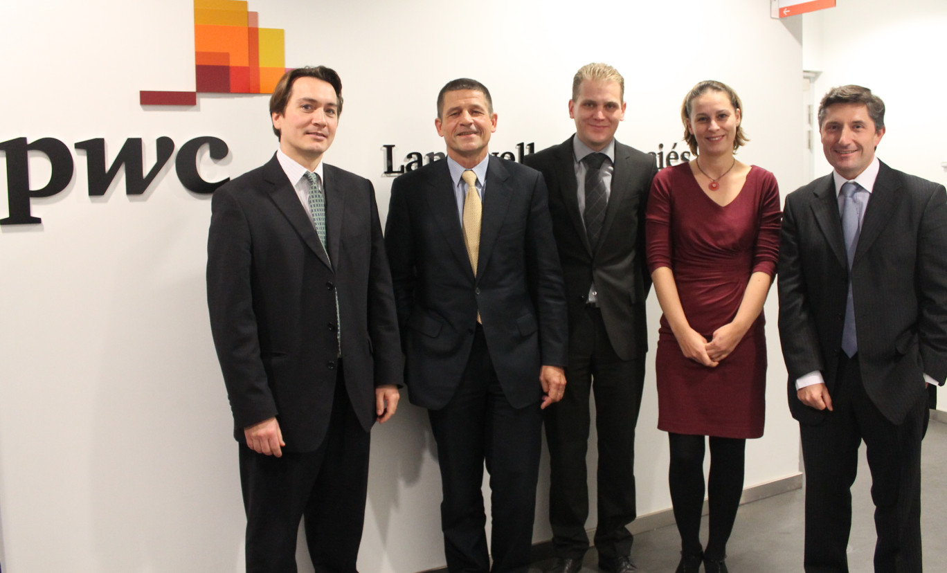 De gauche à droite,Guillaume Molmy, senior manager en charge de l’activité conseil, Philippe Aerts, associé audit, responsable de la région Nord, Alexandre Decrand, associé audit, Stéphanie Verzura, directeur fiscaliste, et Fabrice Marmousez, associé en charge de l’expertise conseil.