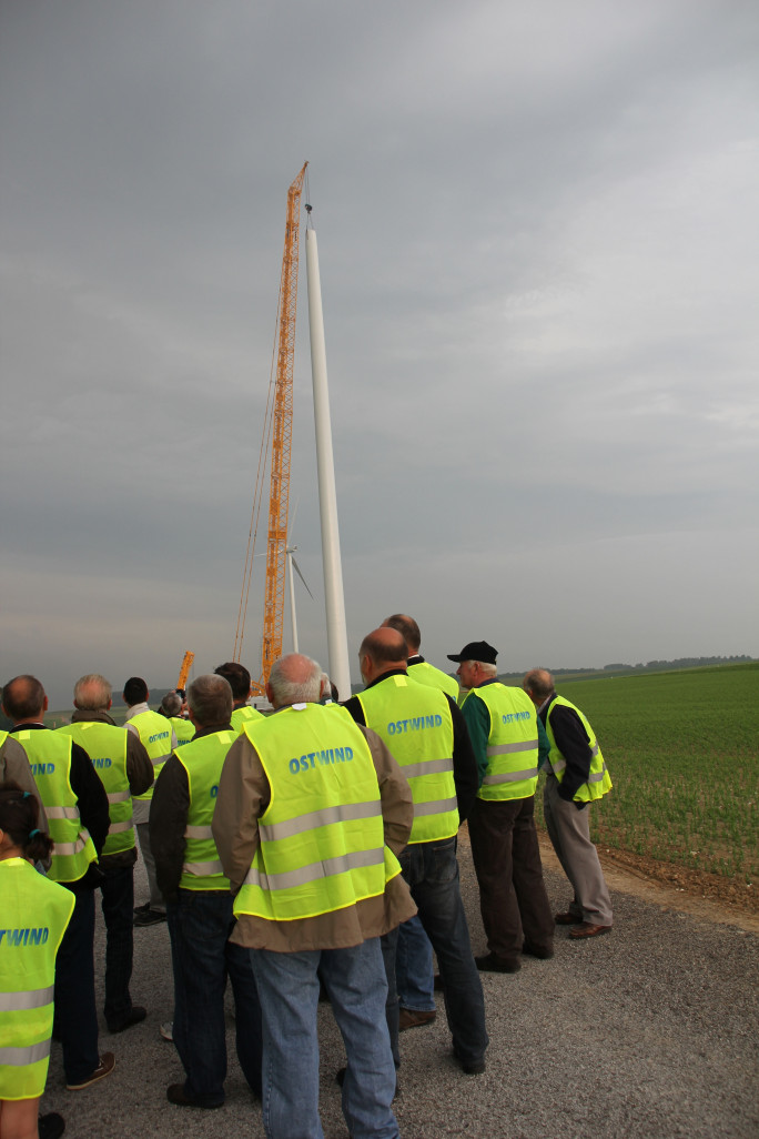Selon les prévisions, les éoliennes entreront en service au mois de septembre 2013.