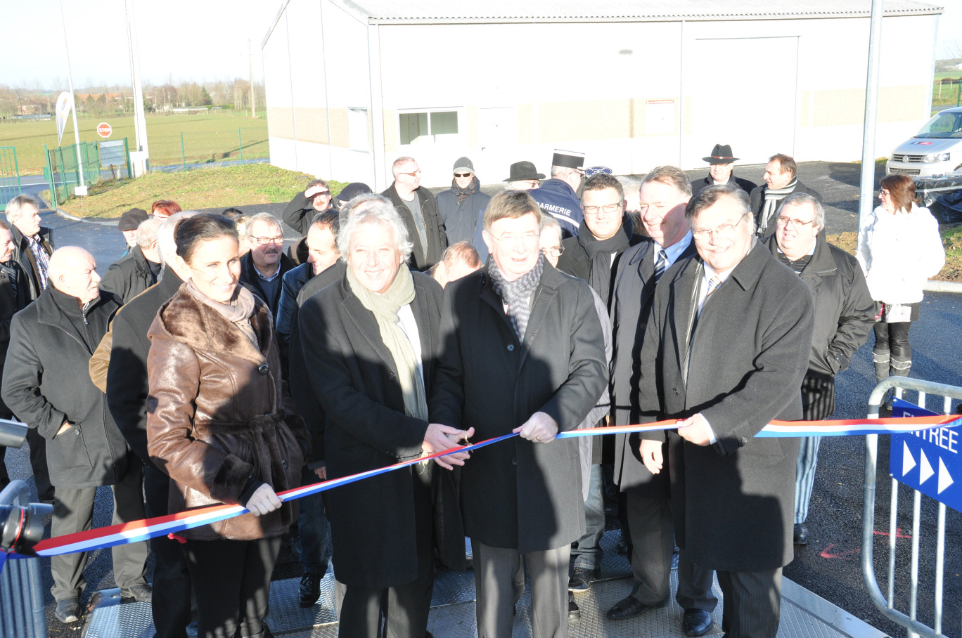 « Inauguration d'une nouvelle déchetterie à Ebblinghem le 14 décembre dernier ».