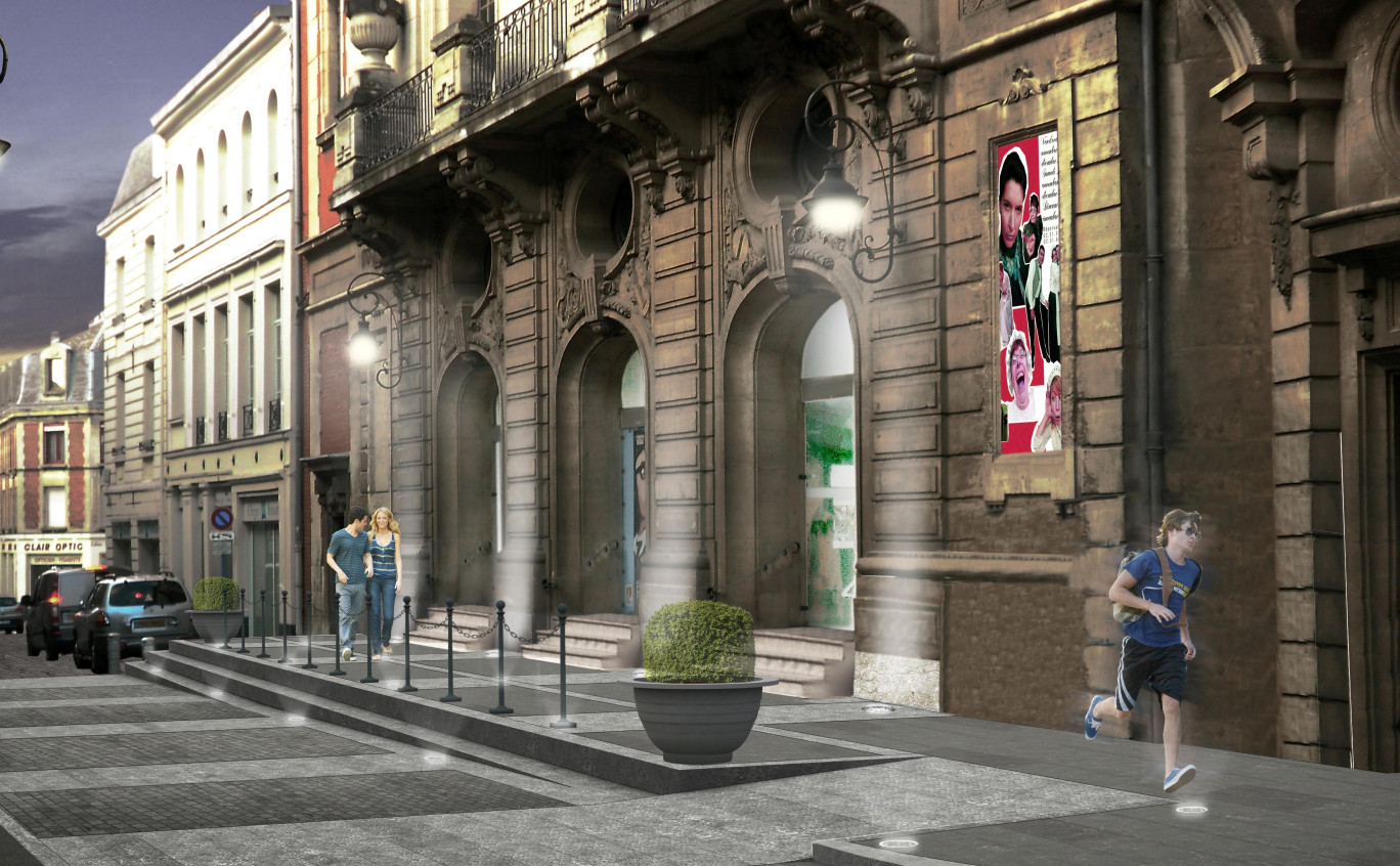 Le parvis du Casino à Arras tel qu’il se présentera rue Émile Legrelle.
