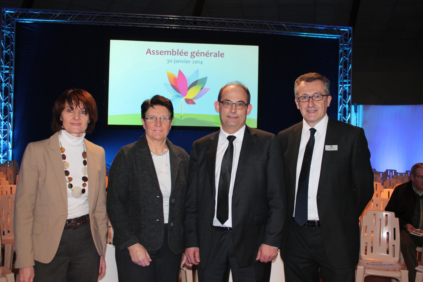 A l'AG du Pas-de-Calais, Patricia Lavocat Gonzales, Annie Bocquet, Laurent Poupart et Vincent Lizet.