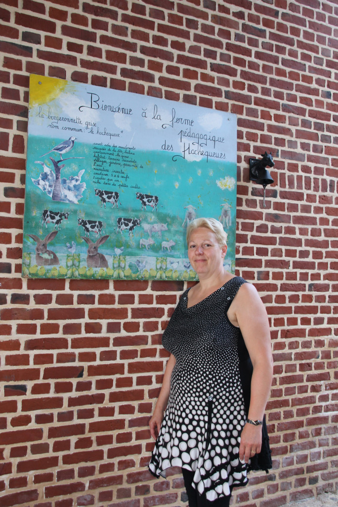 Guylaine Hannebique a développé le concept de ferme pédagogique au sein de son exploitation.