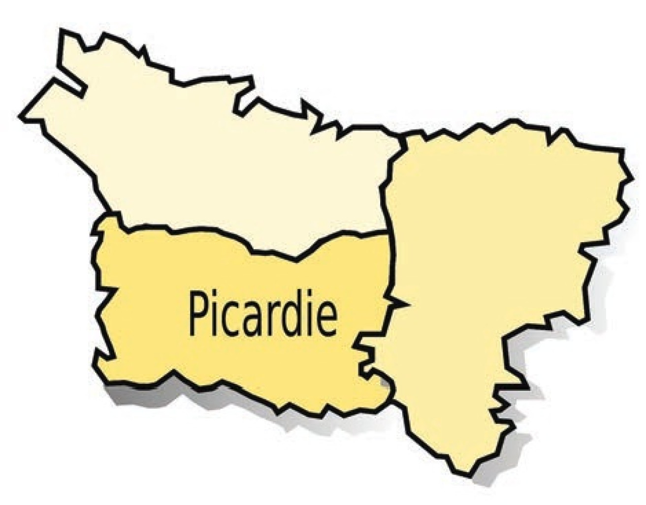 La nouvelle carte des régions fait fusionner la Picardie et le Nord-Pas-de- Calais.