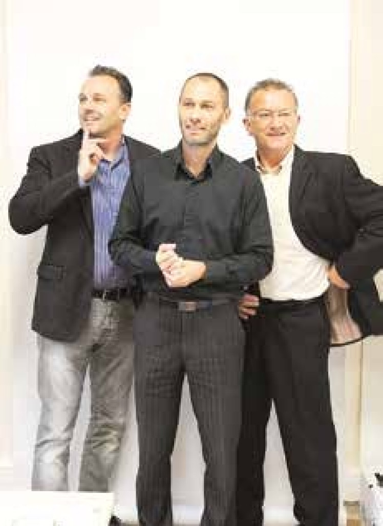 Les trois cogérants d'All-in : Y. Thiriez, J. Lesage et B. Deplanck.