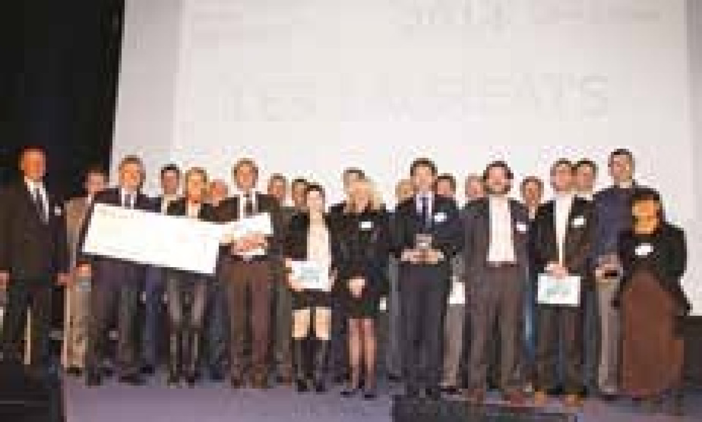 La promotion des trophées Leadexport 2014 est au grand complet sur scène.
