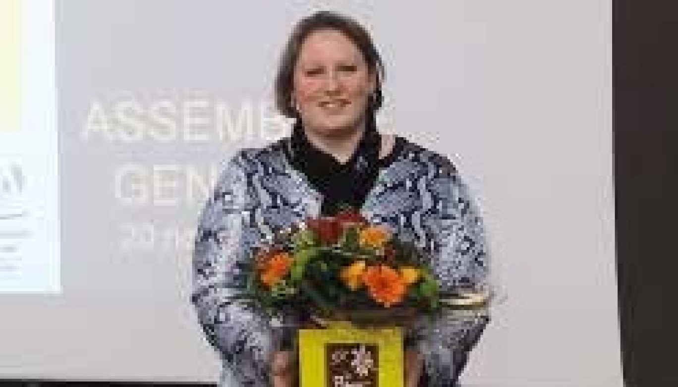 Alexianne Gester-Zabé récompensée en 2014 par la Chambre de Métiers et de l’Artisanat Lorraine.