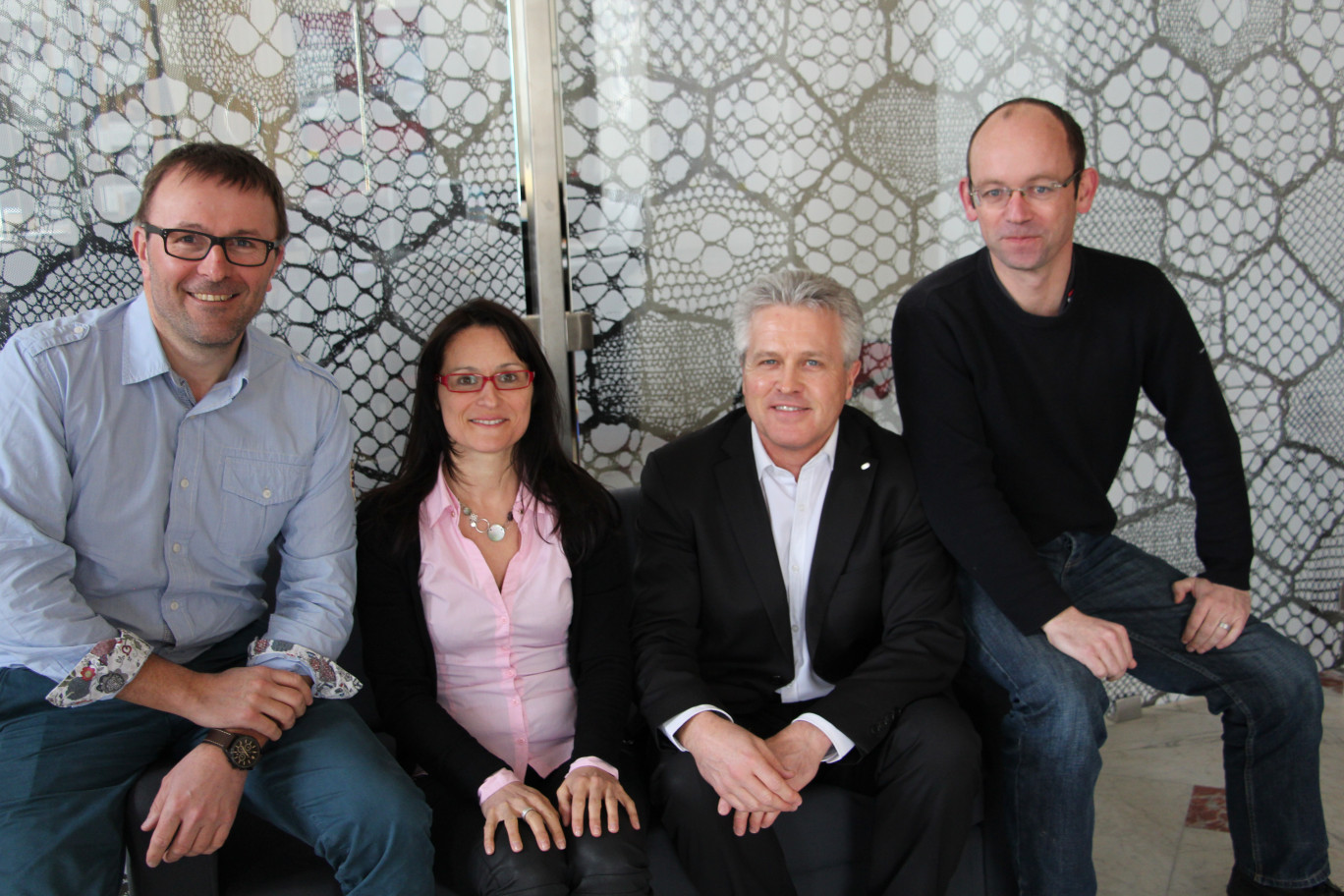 « L'équipe dirigeante du CJD Cote d'Opale : Pascal Bach, Ingrid Maquinghen, Philippe Gloriant, François Boutel ».
