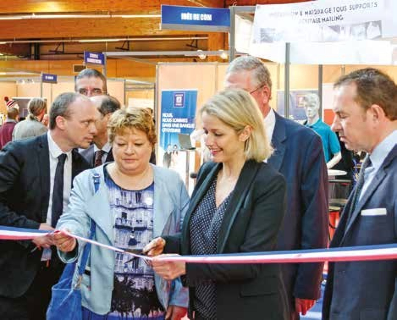 Nathalie Lavallard (à g.), adjointe au maire d'Amiens, et Barbara Pompili, députée de la Somme, ont lancé la seconde édition du salon CGPME.