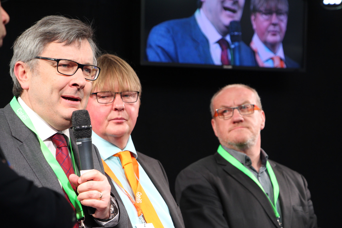 « Bertrand Ringot, maire de Gravelines et conseiller départemental du Nord et Bruno Lee, dirigeant de l'entreprise de communication Coteo, organisateur du Forum ».