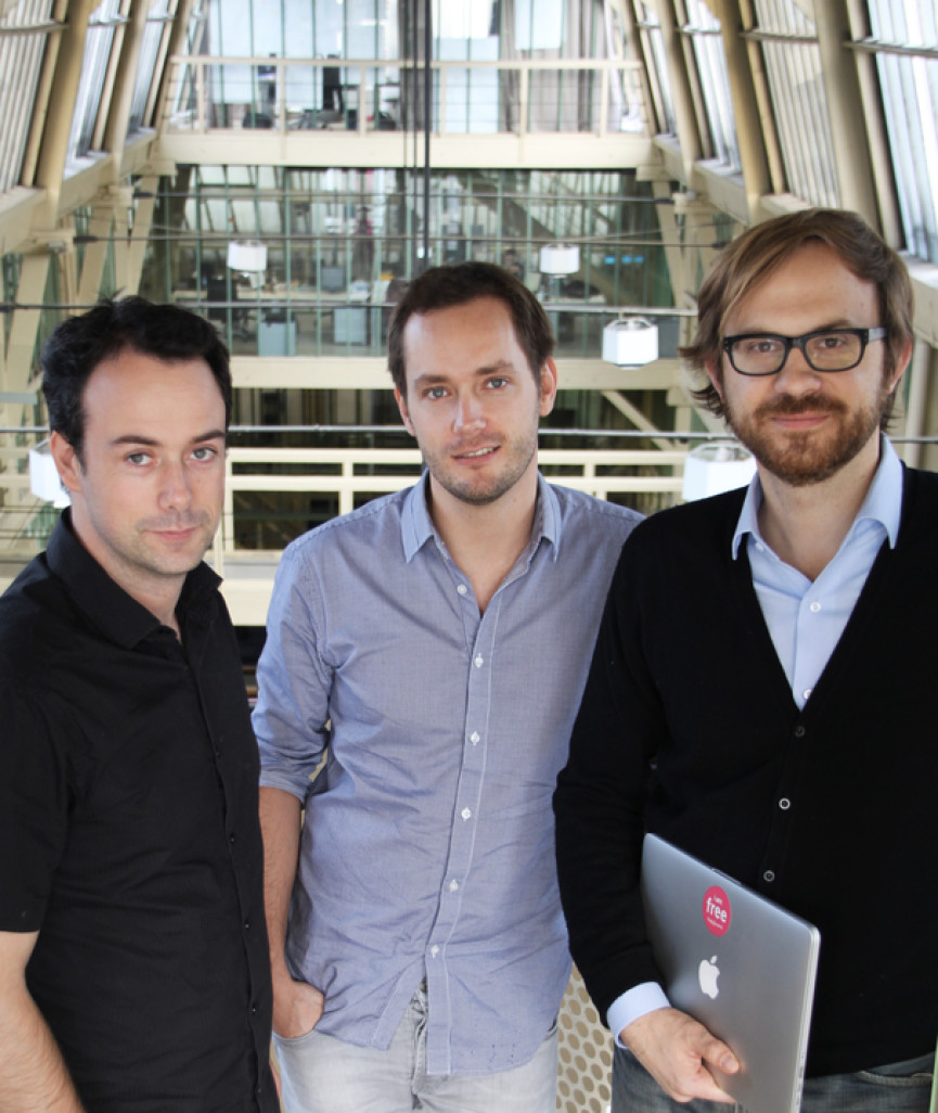 Les trois fondateurs de la plate-forme hopwork.
