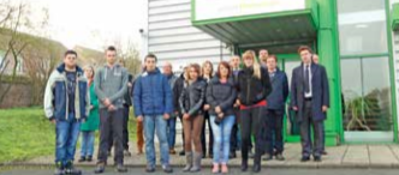 Le chef Swen Leininger, Bruno Dalle – DGS du syndicat mixte baie de Somme grand littoral et Éric Balesdent directeur du Cap Hornu.