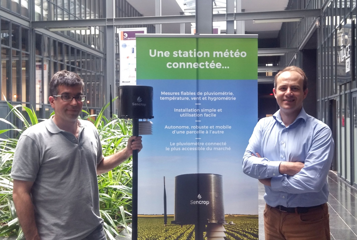 Michaël Bruniaux et Martin Ducroquet on lancé Sencrop en janvier 2016.