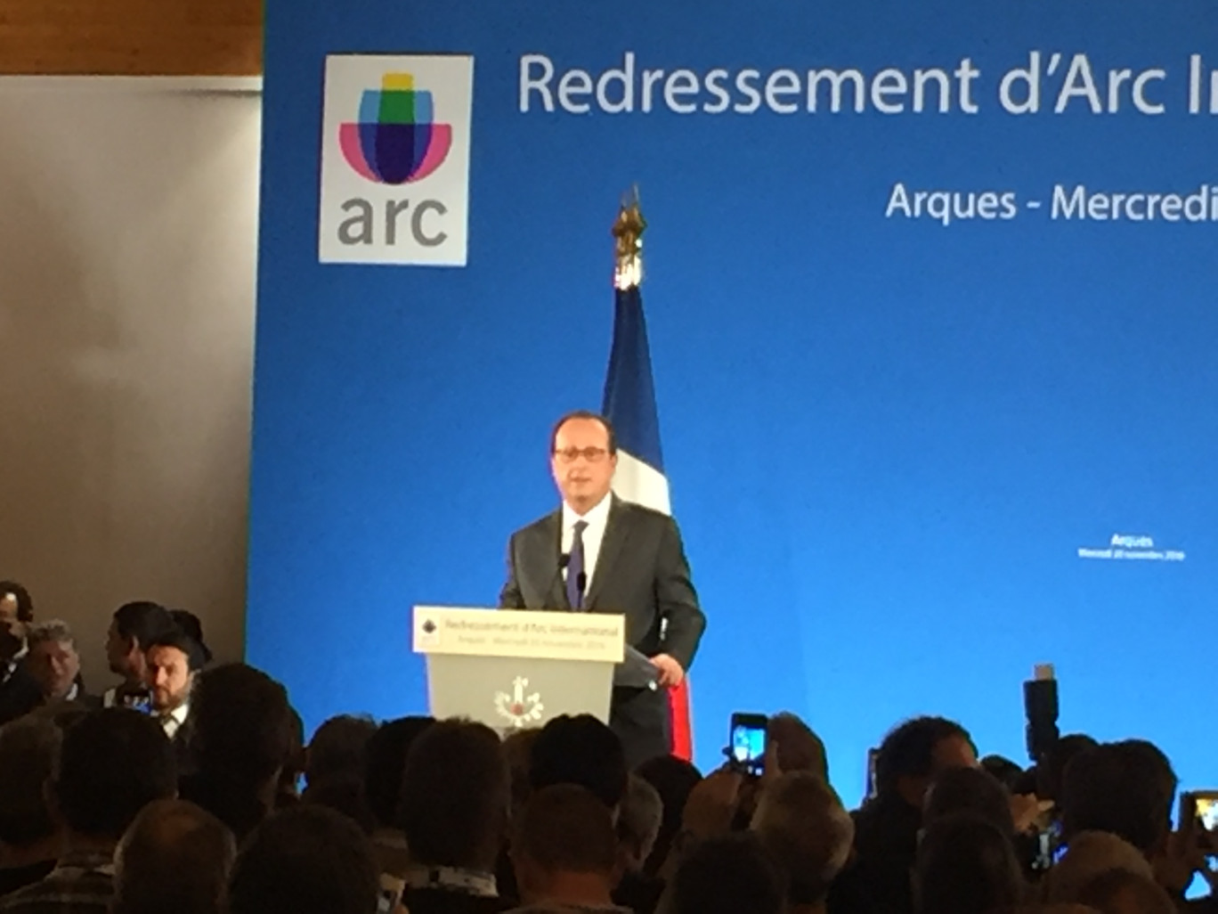 « François Hollande chez Arc International le 23 novembre dernier ».