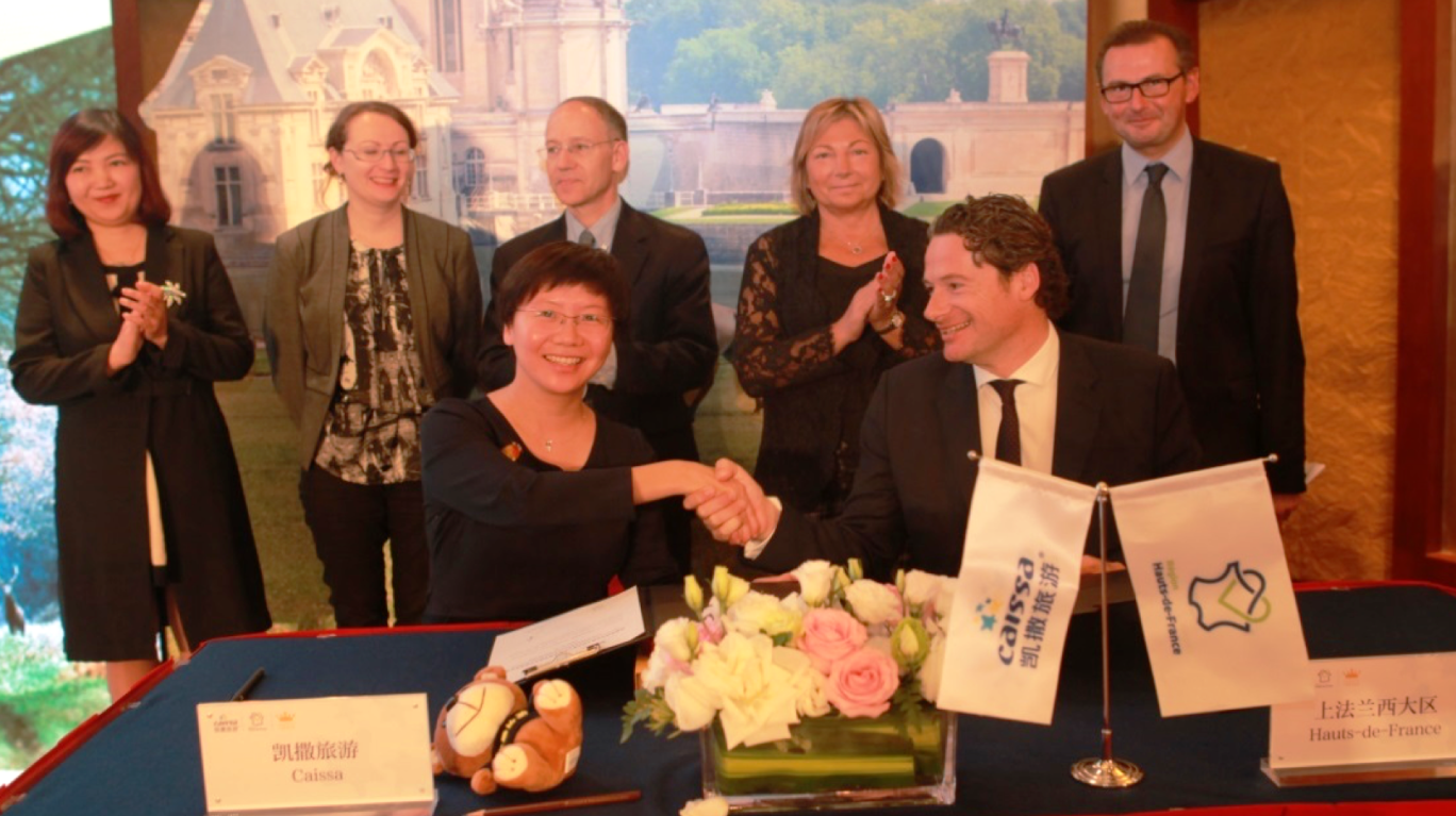 La signature d’un accord de coopération stratégique entre la région Hauts-de-France et le tour-opérateur (TO) chinois Caissa, un leader du marché chinois vers l'Europe, a eu lieu récemment.