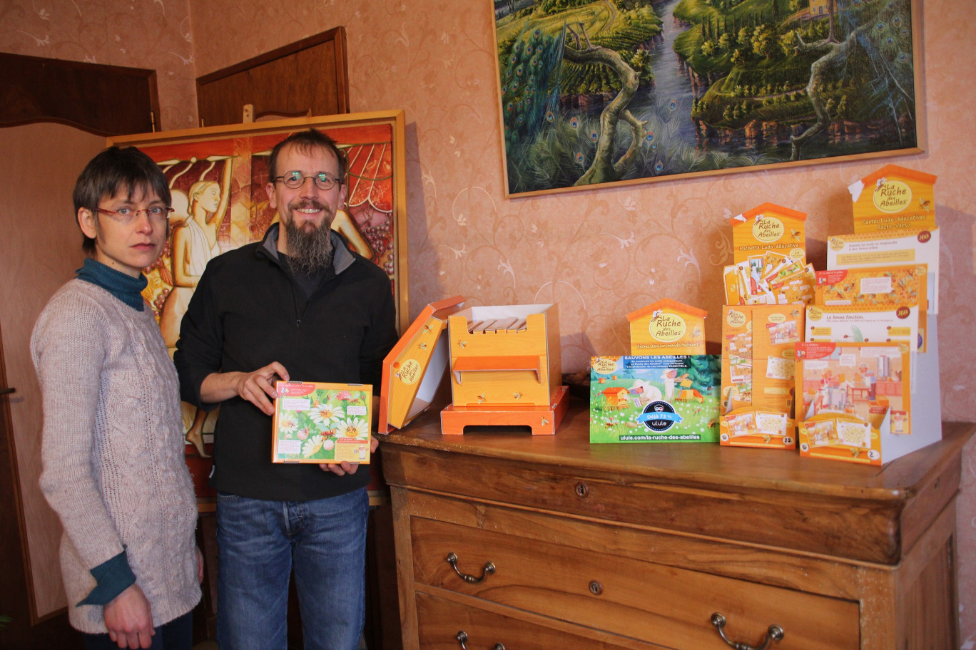 Frédéric Verheu et sa compagne Laetitia Morez, heureux de voir La Ruche des abeilles devenir réalité.