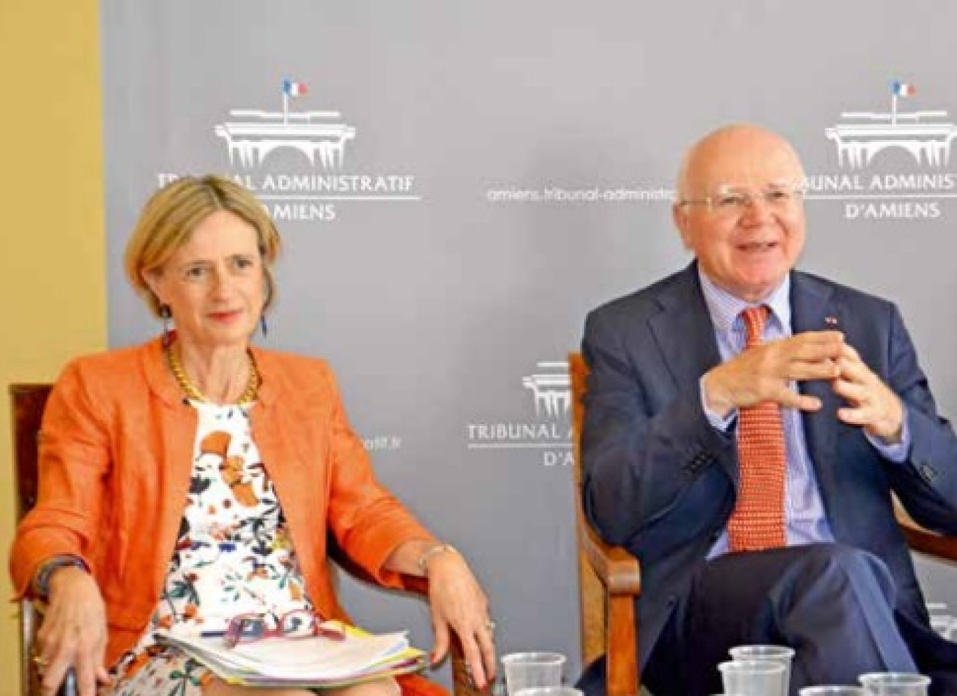 Catherine Fischer-Hirtz,
présidente du tribunal
administratif d’Amiens
et Bruno Lasserre, viceprésident du Conseil d’État.