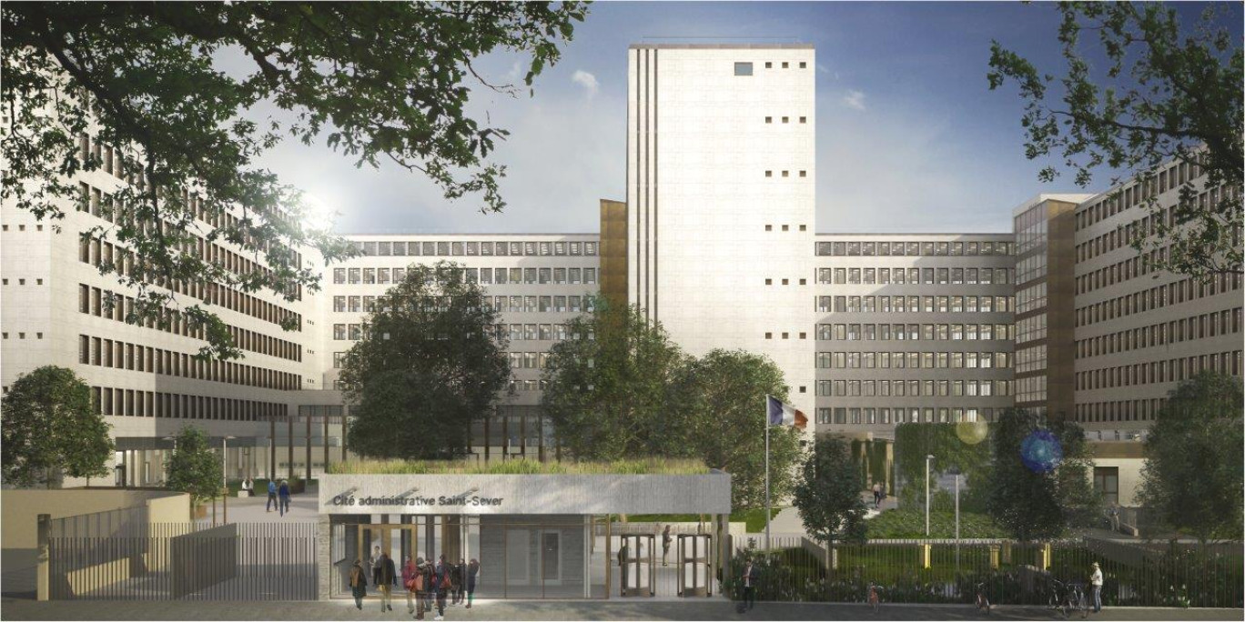 Crédit : Benoît Delabre pour Aletheia Press,
« Le projet prévoit une entrée déplacée sur le cours Clémenceau, donnant sur la grande cour intérieure ».