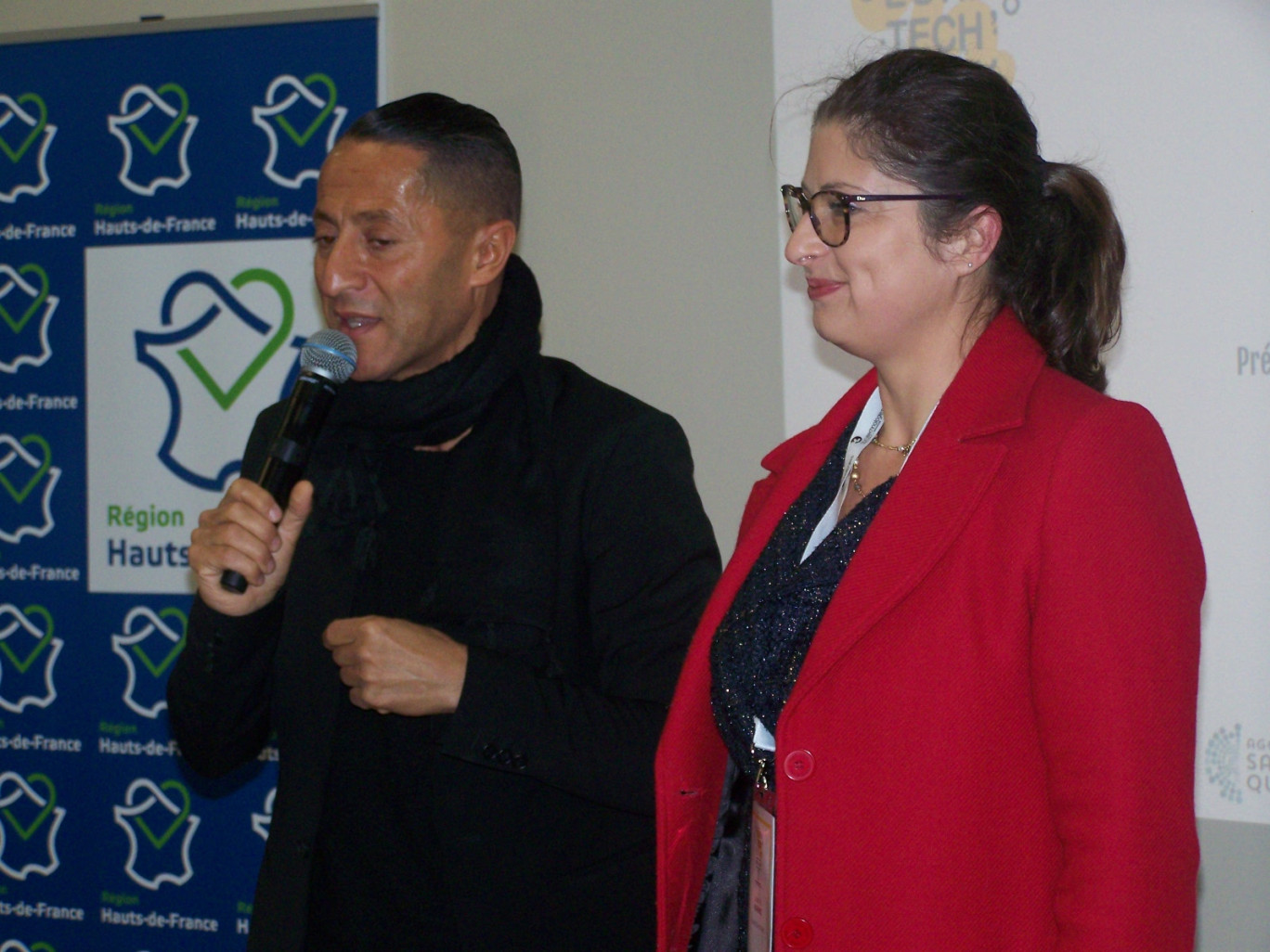 Raouti Chehih, directeur de l’incubateur EuraTechnologies Lille et la responsable de l’antenne saint-quentinoise Luminata Kanho, ont animé cette matinée de lancement à l’Espace Créatis.