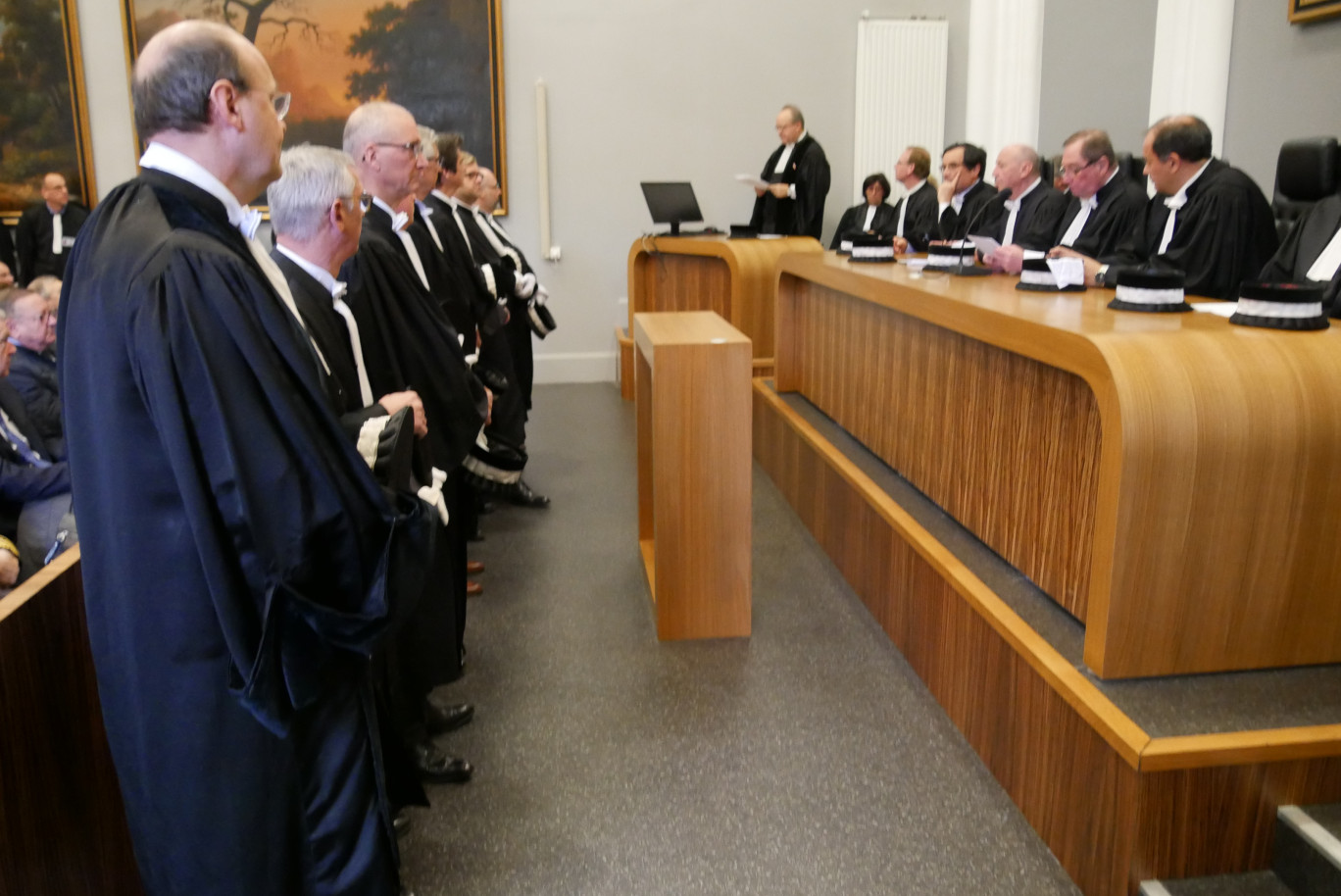 « Le Tribunal de commerce de Boulogne-sur-mer a tenu sa rentrée solennelle le 21 janvier dernier. Ce contre, les nouveaux juges élus et réélus ». Crédit MR Aletheia Press