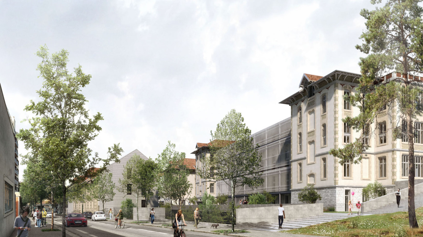 Redémarrage du chantier de réhabilitation en logements des anciens hôpitaux Villemin Maringer Fournier à Nancy.