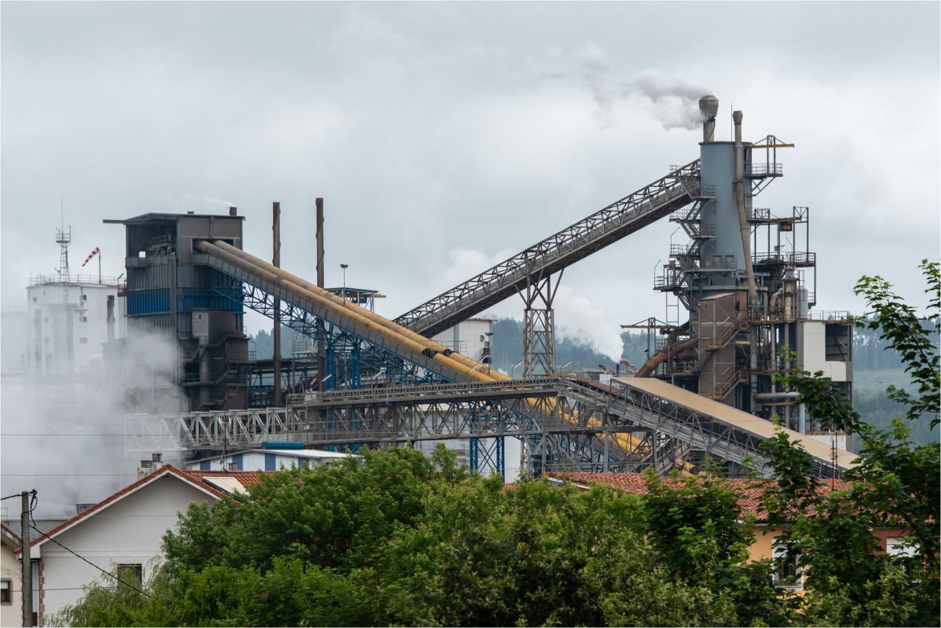 L'usine chimique Solvay à Viveda au nord de l'Espagne. © Francois