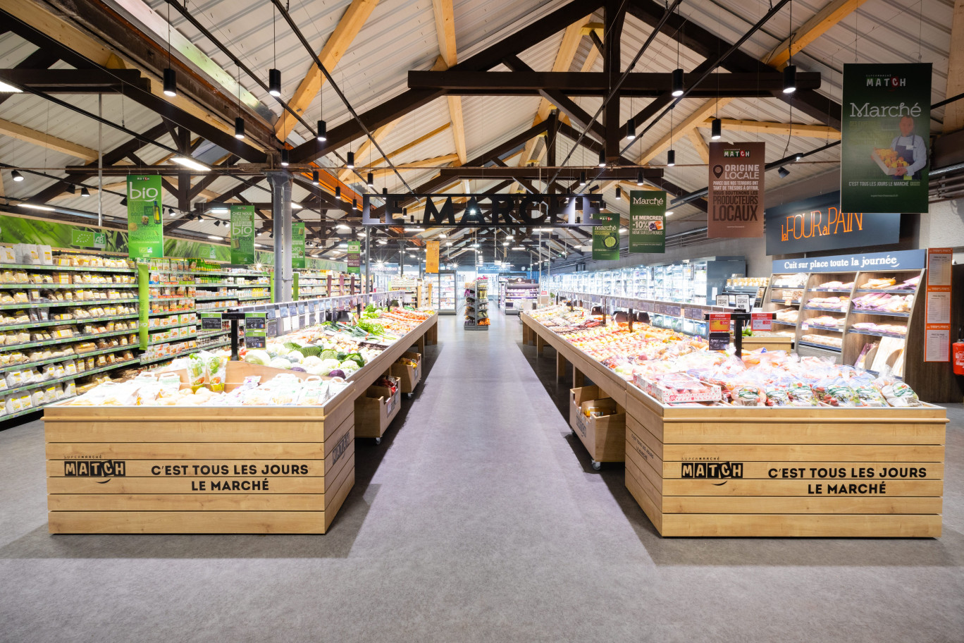 Les supermarchés Match luttent contre le gaspillage alimentaire. © Laurent Ghesquiere