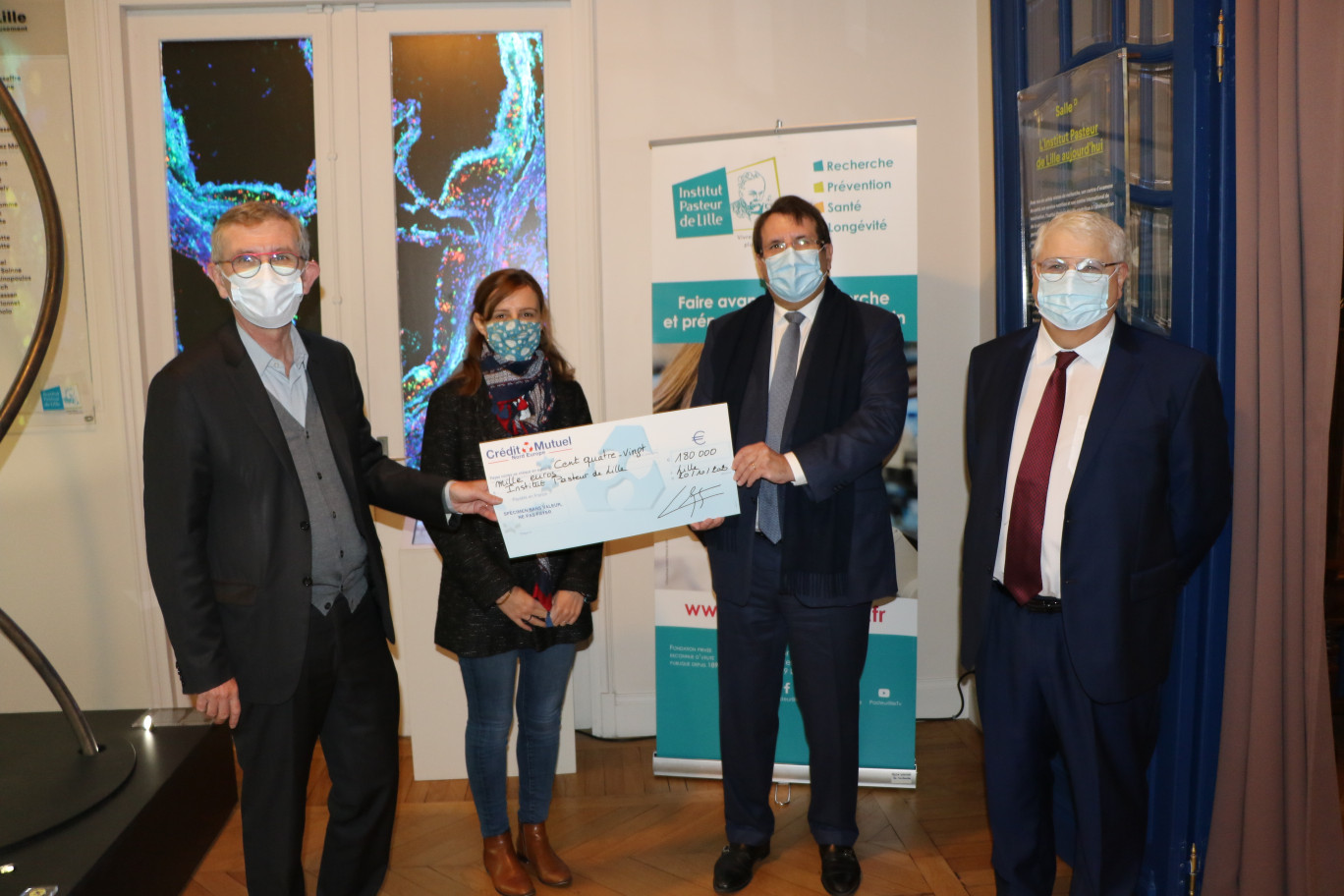 Le Crédit Mutuel Nord Europe soutient l’Institut Pasteur dans la recherche contre la Covid-19