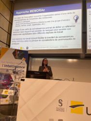 Marie-Hélène Abel, directrice du département informatique de l&#039;UTC a présenté la plateforme numérique de formation MEMORAe.