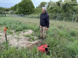 Nicolas Huret explique l&#039;avancement du chantier. © Aletheia Press / D.Boulogne 