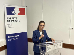 Aurore Bergé a rappelé que l'Aisne était particulièrement touché par le phénomène des violences conjugales, sexuelles et sexistes.