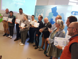 Au départ, ils étaient dix sur la ligne de départ. Mais l&#039;un des participants s&#039;est rapidement retiré du programme Rev3 Lab... parce que son activité s&#039;est accélérée d&#039;elle-même, sans besoin d&#039;aide extérieure. © Aletheia Presse / Arnaud Stoerkler