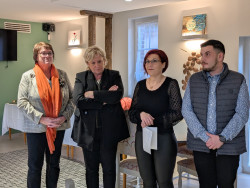 Brigitte Lefebvre, Nadège Lefebvre, présidente du Conseil départemental, Hélène et Nathan Roussel. © Aletheia Press / DLP