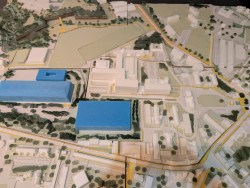 Les bâtiments de la BNF (en bleu) occuperont un peu plus de 4 hectares. © Aletheia Press / DLP