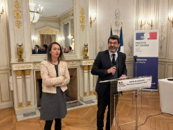 Fanny Anor, préfète de l'Aisne et Hilaire Multon, directeur de la Drac Hauts-de-France.