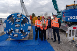 Baptisé "Virginie", le micro-tunnelier doit permettre d'installer 1,9 kilomètre de canalisations.  © Caux Seine Agglo