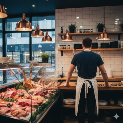 En France, on compte 18 000 bouchers-charcutiers, dont près de 400 dans l’Oise. © image générée avec Gemini 
