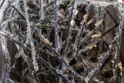 Une fois cassé, il reste la dentelle de verre, non recyclable. © Éloïse Le Névanic 