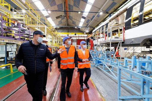 Jean-Baptiste Eyméoud, président d’Alstom France, à Crespin