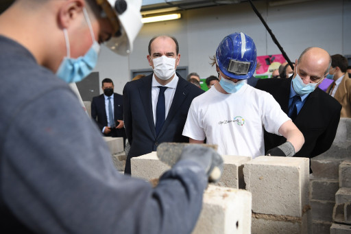 Castex et Blanquer au lycée Héré de Laxou