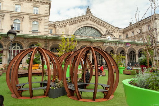 Un jardin éphémère messin s’implante sur le parvis de la gare de l'Est