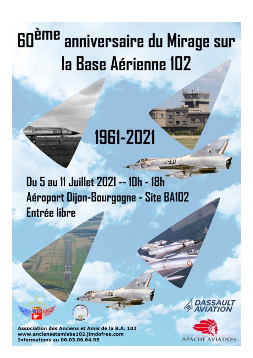 L’Association des Anciens et Amis de la BA 102 fête le 60e anniversaire du Mirage III