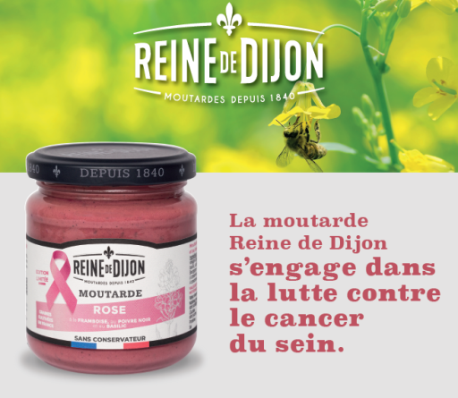 "Reine de Dijon" lance une moutarde rose