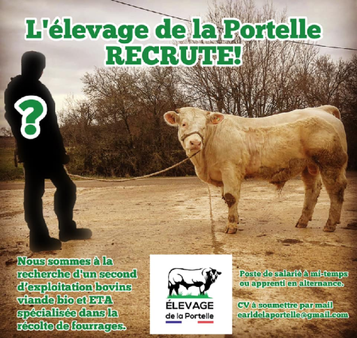 L’exploitation agricole l'Élevage de la Portelle recrute