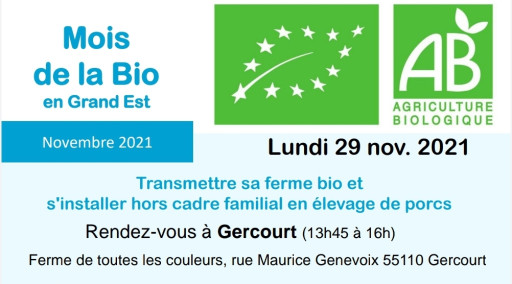 «Transmettre sa ferme bio» : le rendez-vous des agriculteurs à l'occasion du mois de la bio