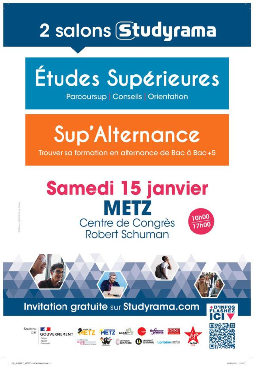 Le Centre des Congrès Robert Schuman accueillera les salons Studyrama